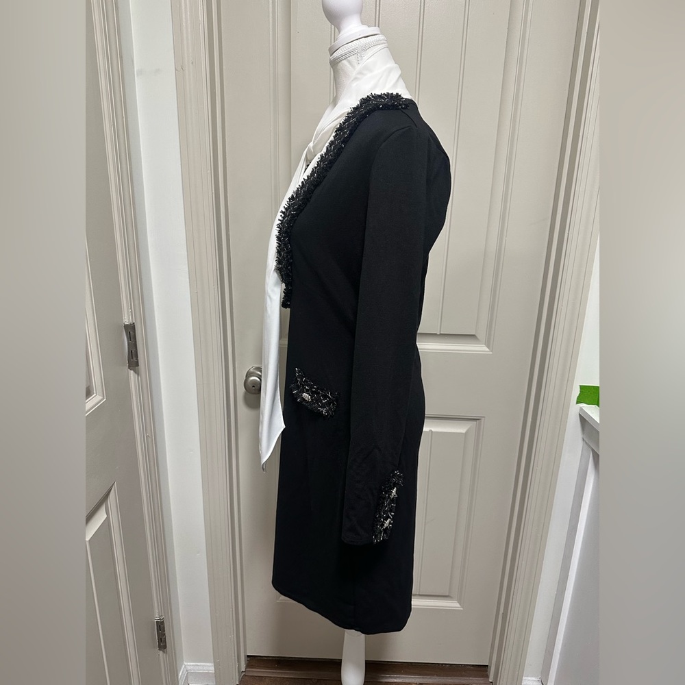 VENUS Black Dress with White Bow Accent - Picture 5 of 9